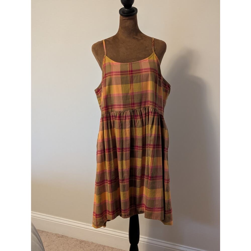 Madewell Plaid Babydoll Cami Dress Size L - Picture 2 of 7